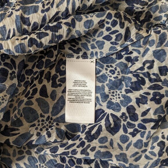 POLO RALPH LAUREN Women's Long Sleeve Blouse Top  Size 6  Blue Print NWT - Picture 6 of 6